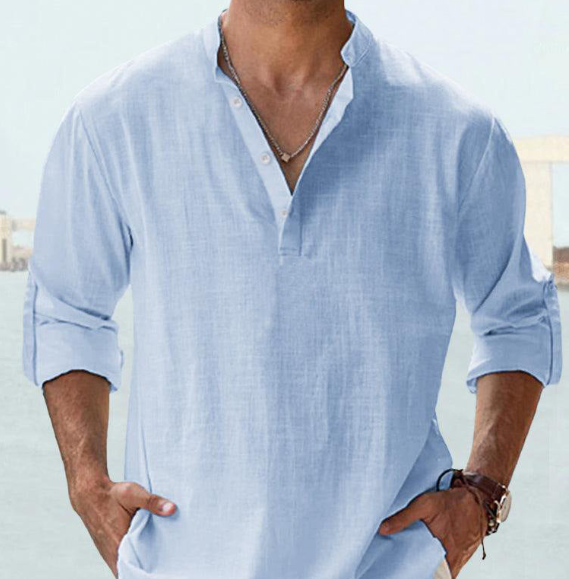 Men’s Cotton-Linen Relaxed Shirt   Timeless Old Money Style