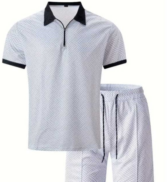 Polo Shirt Sports Short Sleeve Shorts Suit For Men