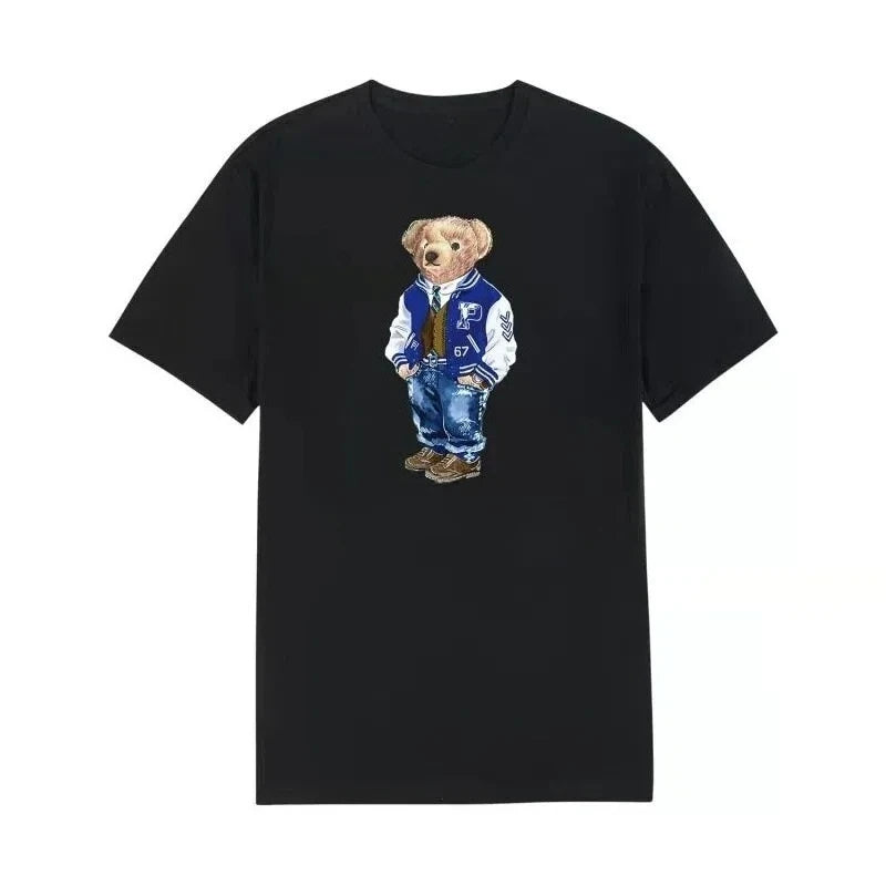 Mens Bear Print Cotton T Shirts