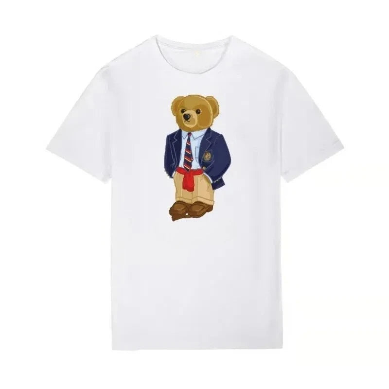 Mens Bear Print Cotton T Shirts