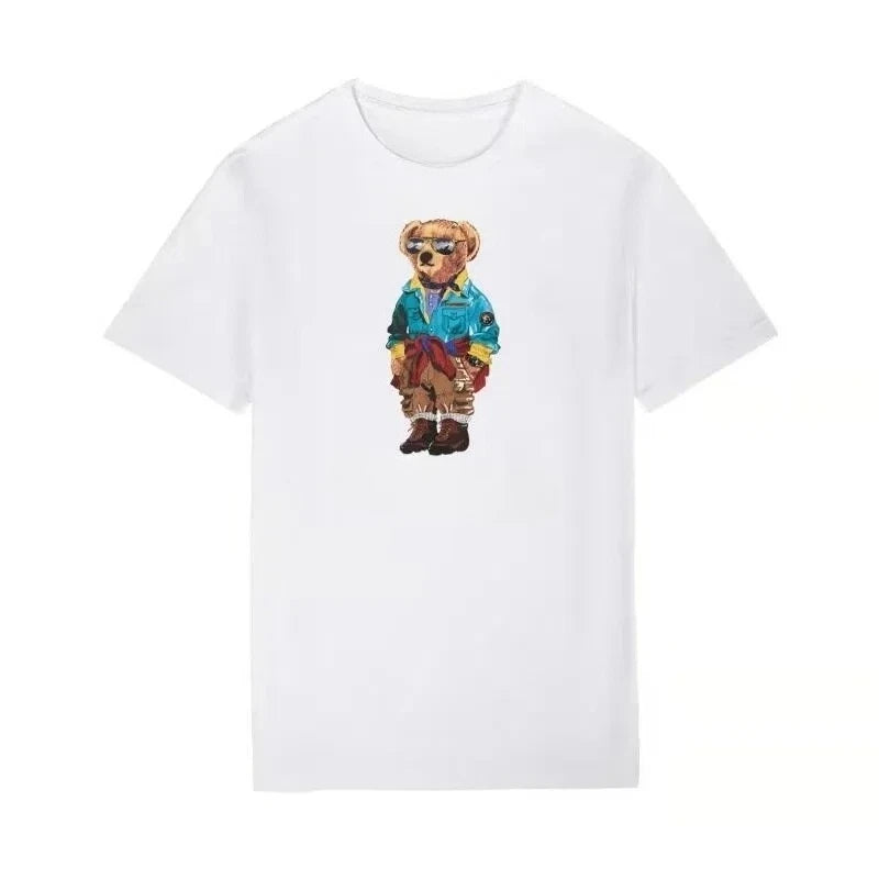 Mens Bear Print Cotton T Shirts
