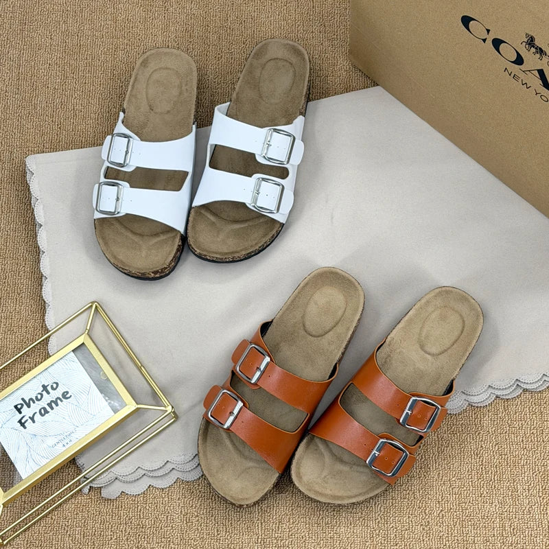 Classic Double Strap Cork Sandals