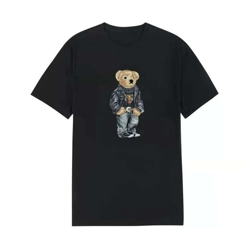 Mens Bear Print Cotton T Shirts