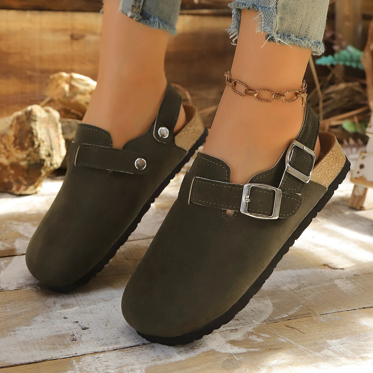 Classic Cork Antislip For Outdoor Slippers Boston Clogs