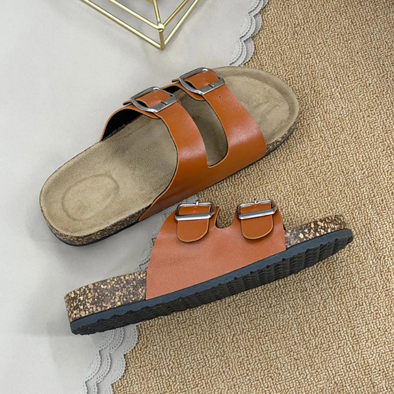 Classic Double Strap Cork Sandals