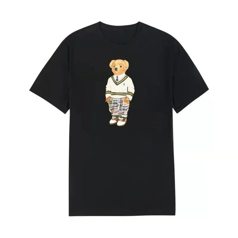 Mens Bear Print Cotton T Shirts