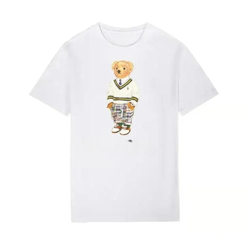 Mens Bear Print Cotton T Shirts