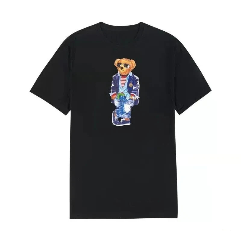 Mens Bear Print Cotton T Shirts