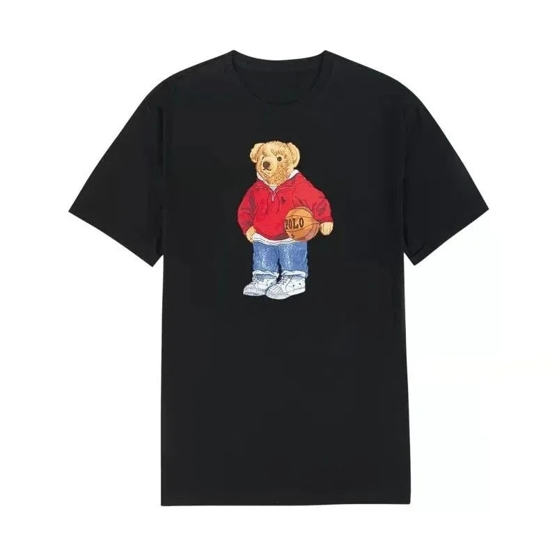 Mens Bear Print Cotton T Shirts