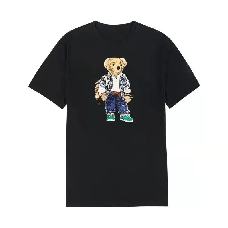 Mens Bear Print Cotton T Shirts