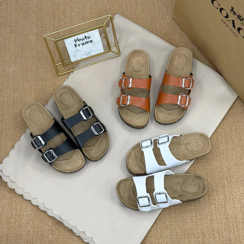 Classic Double Strap Cork Sandals