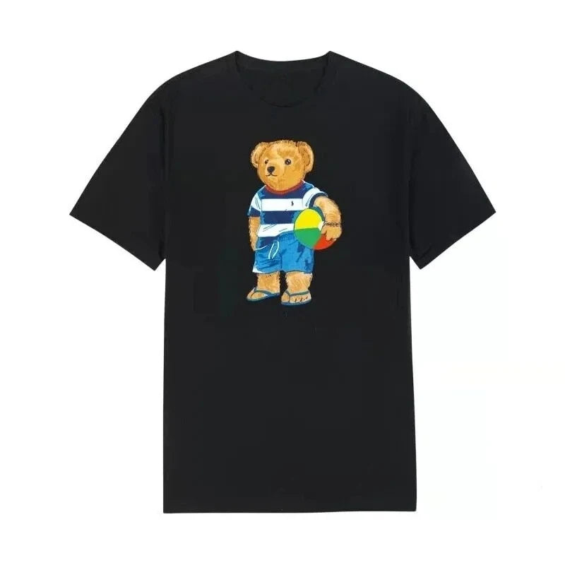 Mens Bear Print Cotton T Shirts
