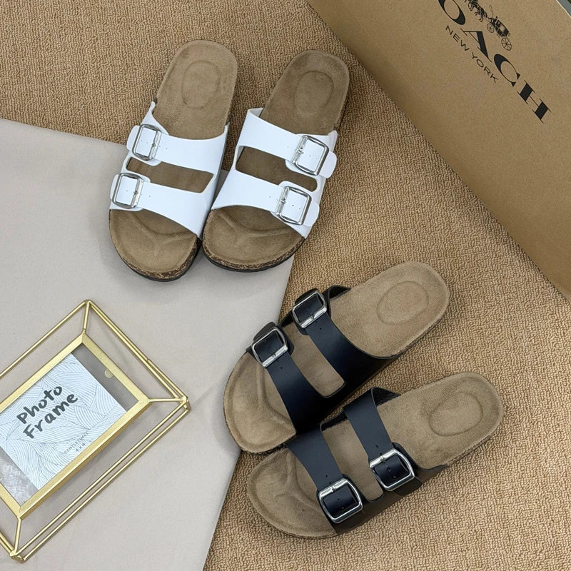 Classic Double Strap Cork Sandals