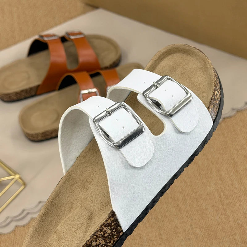 Classic Double Strap Cork Sandals